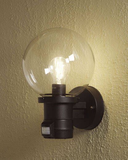 Konstsmide Wandlamp sensor Nemi 2 zwart buitenlamp 7321-750 staand