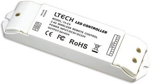 LTECH LED Receiver RF 2.4Ghz 4x5A T4-CV