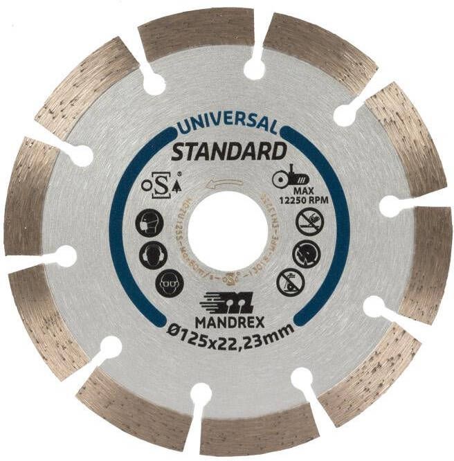 Mandrex Diamantzaagblad 115mm Universeel Standaard