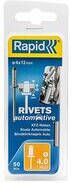 Rapid Automotive Blindklinknagels Ø 4 0x12mm Aluminium + boor in blister (50 stuks)