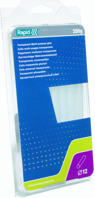 Rapid Lijmpatronen Universeel Transparant voor 12mm Lijmpistolen Compatibel met 11 mm lijmpistolen 250 Gram 14 Stuks - Foto 2