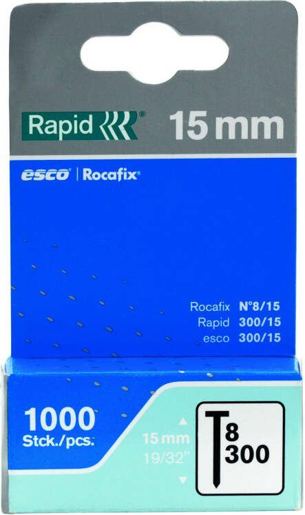 Rapid Nagels Type 8 Gegalvaniseerd Blisterbox 1000st Lengte 25mm