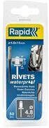 Rapid Waterdichte Blindklinknagels Ø 4.8x14m + boor in blister (50 stuks)