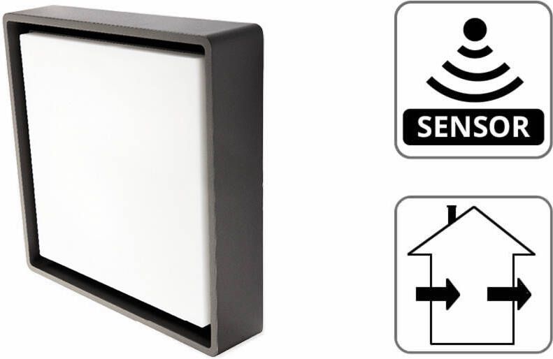 SG Lighting Frame square maxi grafiet LED 4000K + sensor