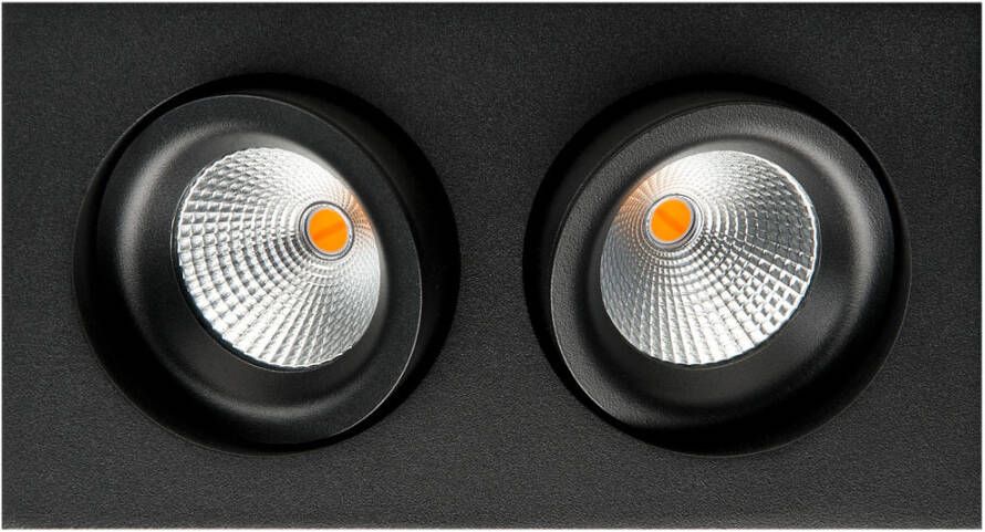 SG Lighting LED inbouwspot 1020 lumen 2x6W zwart draai en kantelbaar 2000 tot 2800K Junistar Square Isosafe SG 901263