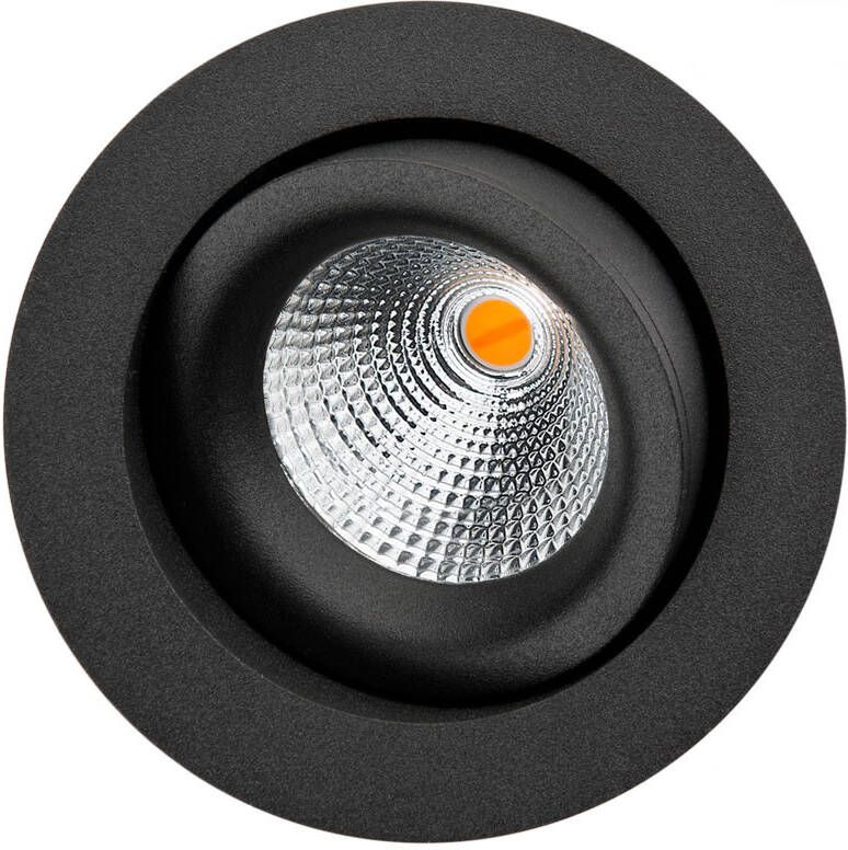 SG Lighting LED inbouwspot 6W zwart draai en kantelbaar 2000 tot 2800K SG 901233 Dim To Warm