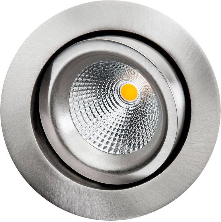 SG Lighting LED inbouwspot 7W 4000K geborsteld staal draai en kantelbaar SG Junistar LUX 902505