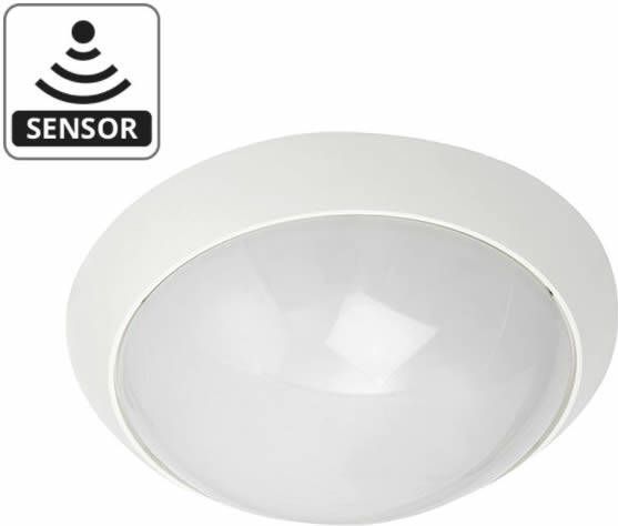 SG Lighting SG Econ LED Alu 30 cm wit 8+2W 3000K sensor IP44 IK10 181181