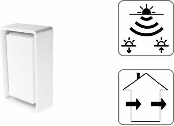 SG Lighting SG Frame 8W 670 lumen 3000K kleur wit buitenlamp met schemerschakelaar aantal lumen instelbaar