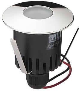 SG Lighting SG Luna LED grondspot 1W 3000K dimbaar chroom IP67 waterdicht