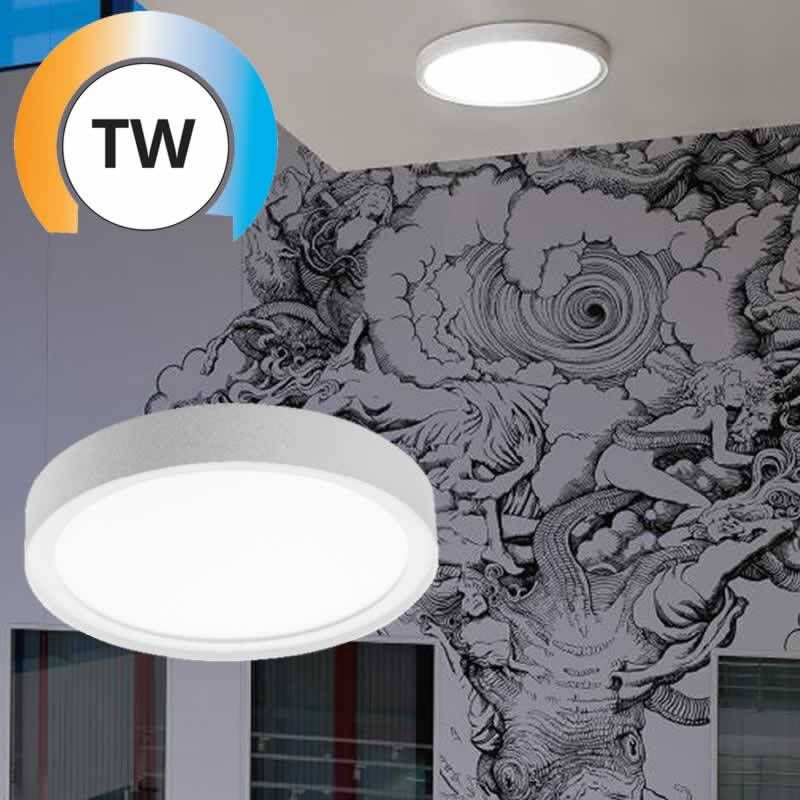 SG Lighting SG rond armatuur Disc 290 wit Tunable LEDDim 2700-6500K 17W 1890 lumen dimbaar lichtkleur instelbaar