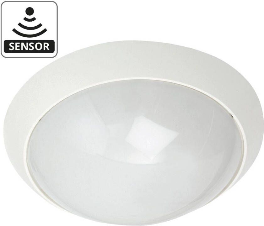 SG Lighting Wandarmatuur 35cm E27 wit sensor SG Econ MIDI ALU rond SG verlichting