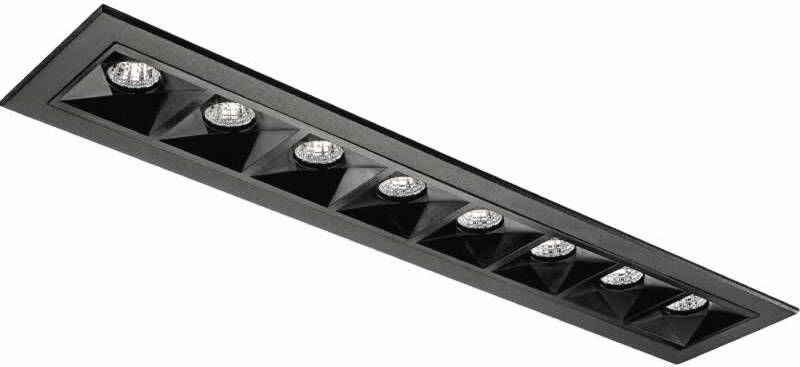 SG Lighting Zwart rechthoekig inbouwarmatuur InsPIRe R 300 3000K zwart dali dimbaar