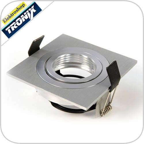 Tronix Inbouwspot aluminium kantelbaar vierkant voor 50mm lamp 148-559