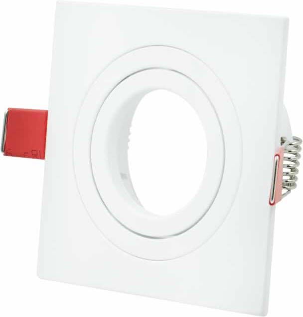 Tronix Inbouwspot wit kantelbaar vierkant voor 50mm lamp 93x93mm 148-560