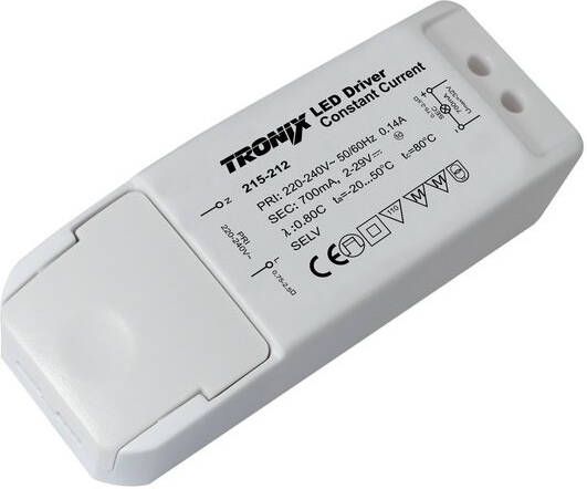 Tronix LED driver 20W 700mA 20W 215-212 niet dimbaar