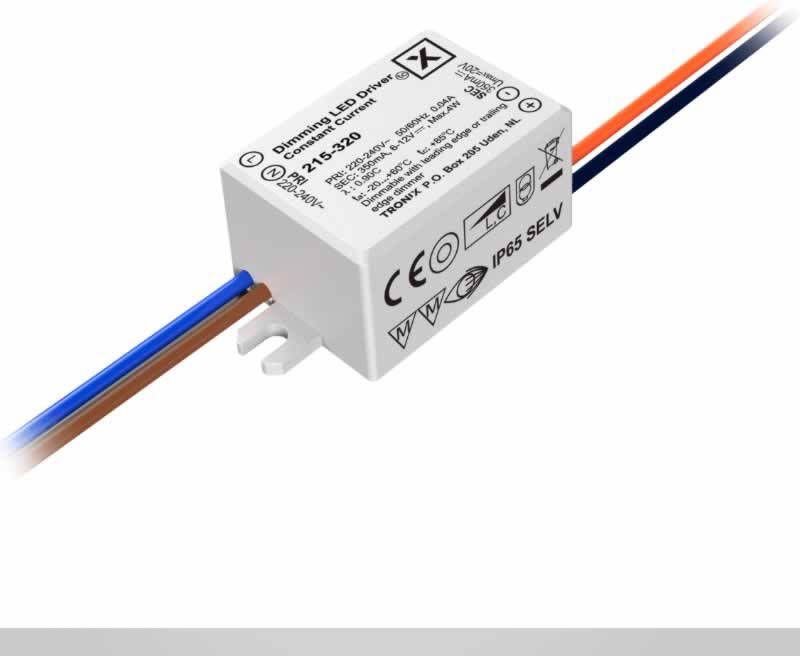 Tronix LED Driver 350mA 4 Watt IP65 Flicker Free Dimbaar 215-320