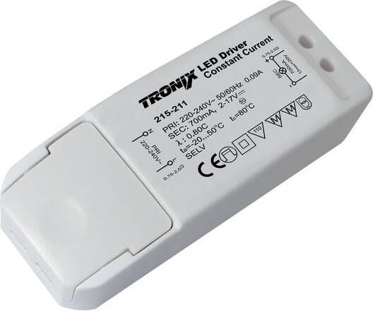 Tronix LED driver 700mA 12W 215-211 niet dimbaar