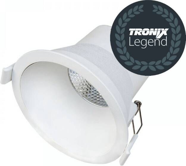 Tronix LED inbouwspot wit Ø68-73mm 6W 2700K 440 Lm Triac Dimbaar gloeilamp kleur