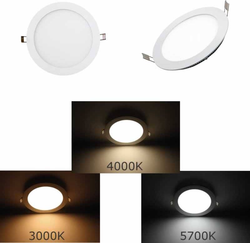 Tronix LED paneel rond 10W 200mm inbouw 620 670 720 Lm kleur instelbaar 3000K 4000K en 5700K dimbaar