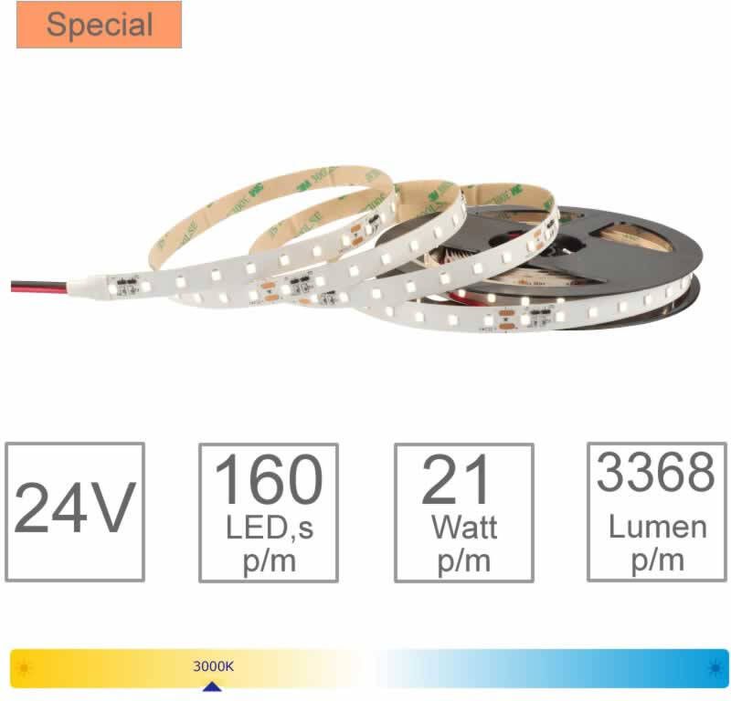 Tronix LED strip High Efficiency 3000K 5M 21 W M 3368 lumen 24V CRI >90 127-140