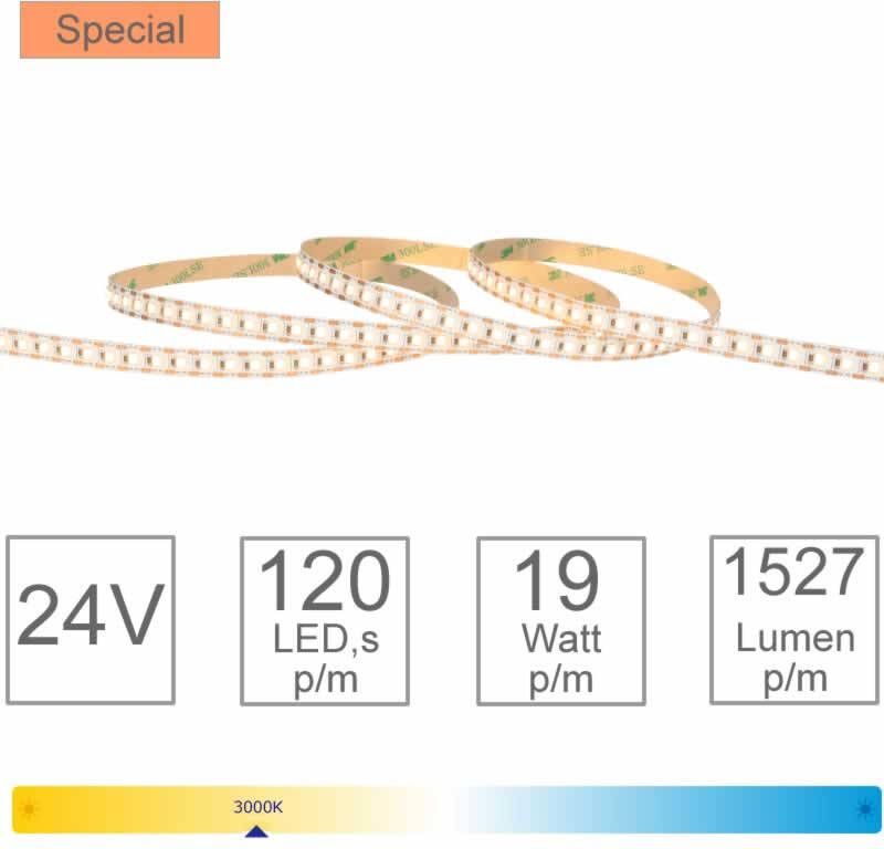 Tronix LED strip Mini Cut 3000K 5M 19 W M 1527 lumen 24V CRI >90 127-131