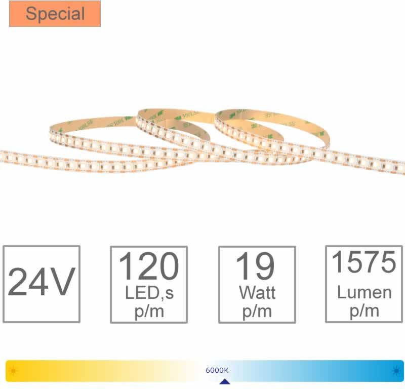 Tronix LED strip Mini Cut 6000K 5M 19 W M 1575 lumen 24V CRI >90 127-130