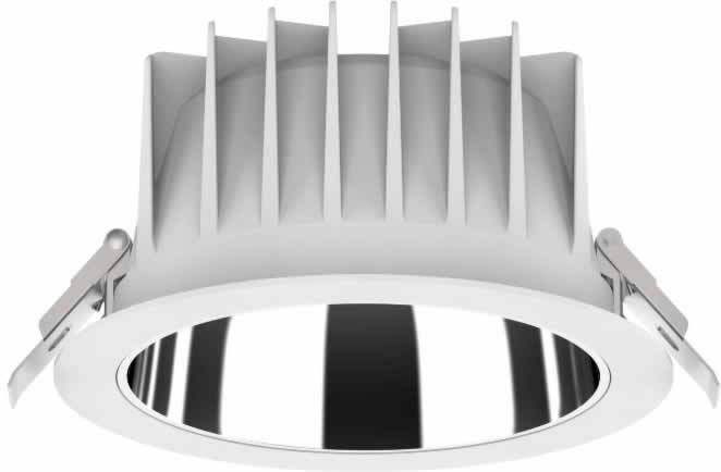 Tronix Reflector Down Light Ø228mm wit 60° TRI-White 10W gatmaat 200mm Dali dimbaar 300-740