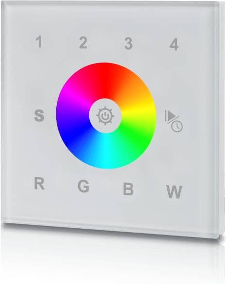 Tronix Wandzender RF RGB+W 4-zones Wit 214-169