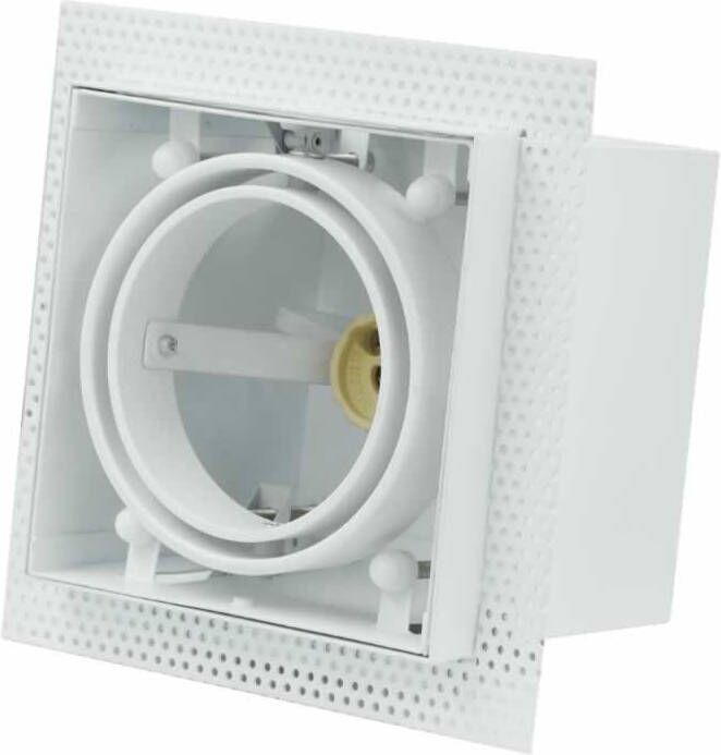 Tronix Wit trimless armatuur inbouw voor AR70 LED spot draaibaar en kantelbaar wordt volledig in het stucwerk gemonteerd