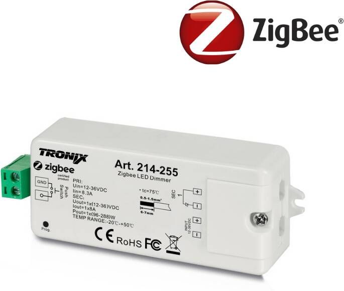 Tronix Zigbee ontvanger 12-36V 8A 1-kanaal 214-255