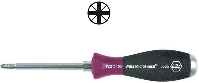 Wiha Schroevendraaier Pozidriv MicroFinish 5535 PZ2 x 100