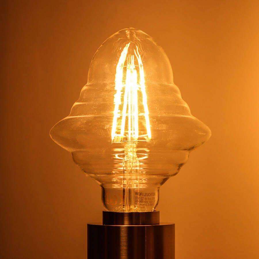 Wofi Tol LED lamp 4W 300 lumen E27 1800K warm kaarslicht kleur 18 cm hoog
