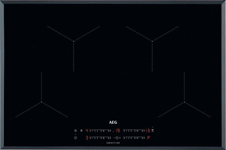 AEG IKB8443SFB Zwart Ingebouwd 78 cm Zone van inductiekookplaat 4 zone(s)