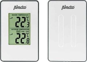 Alecto WS-1050 Draadloos weerstation Meet binnen- en buitentemperatuur in Compact formaat Wit
