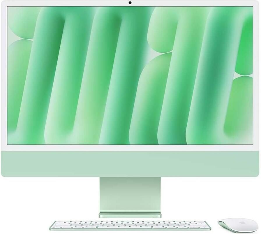 Apple iMac 24 (2024) M4 (10 core CPU 10 core GPU) 16GB 512GB All-in-one PC Groen