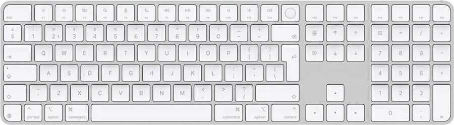 Apple Magic Keyboard met Touch ID en numeriek toetsenblok (2024) Toetsenbord Wit