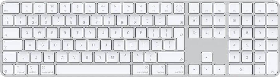 Apple Magic Keyboard met Touch ID en numeriek toetsenblok (2024) Toetsenbord Wit