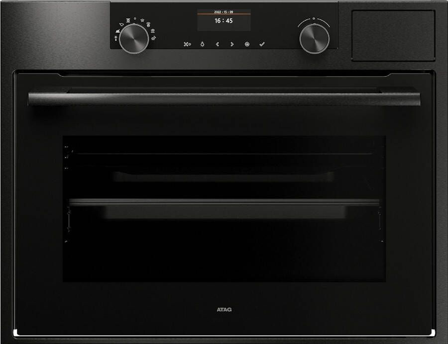 ATAG CS46121C Inbouw Combi Stoomoven met Kleurendisplay Black Steel