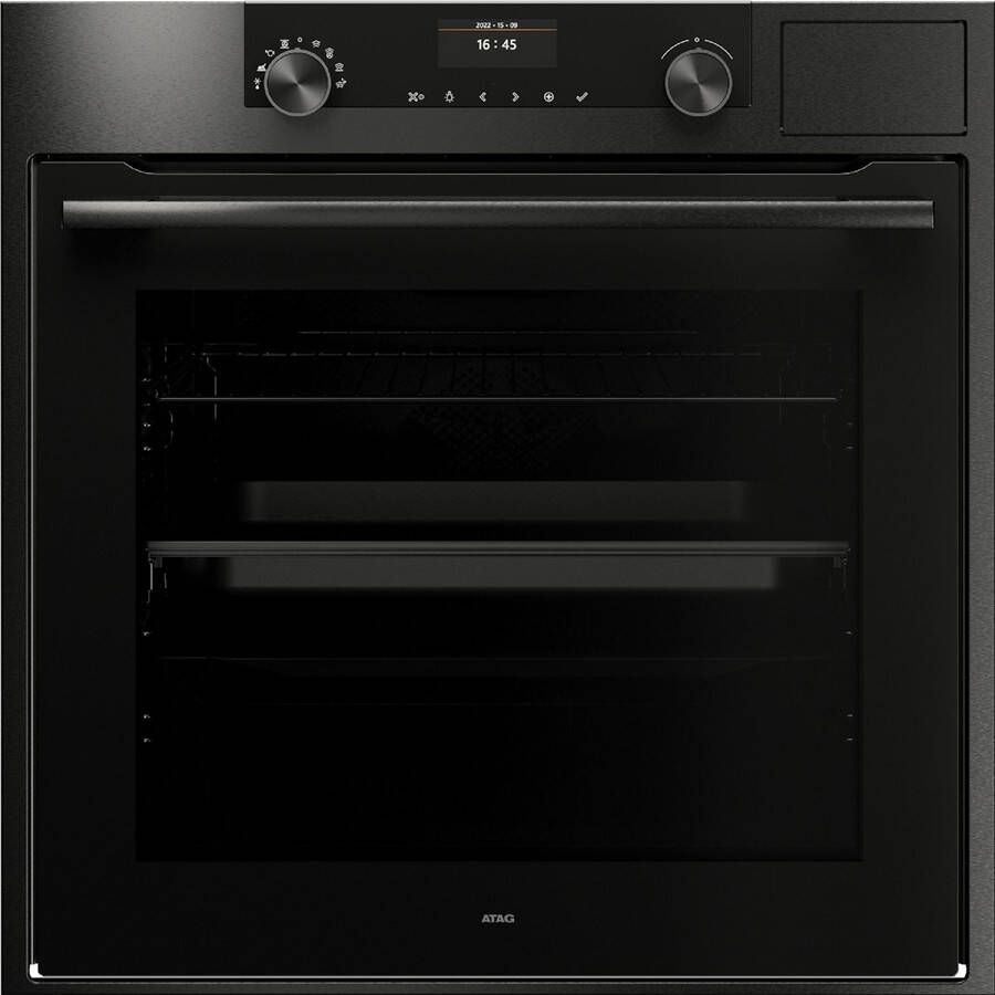 ATAG CS66121C Inbouw Combo Stoomoven met Kleurendisplay Black Steel