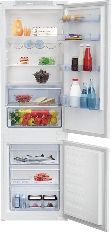 Beko Koelvriescombi BCSA283E4SN | Inbouwkoel-vriescombinaties met vriezer | 8690842403941