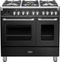 Boretti CFBG902ZW3 Gasfornuis 90cm 5 branders incl. Dual Fuel Dubbele oven 70+45L ZW - Thumbnail 3