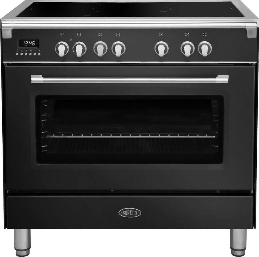 Boretti CFBI9015ZW2 Inductiefornuis Toscana 90 cm Zwart