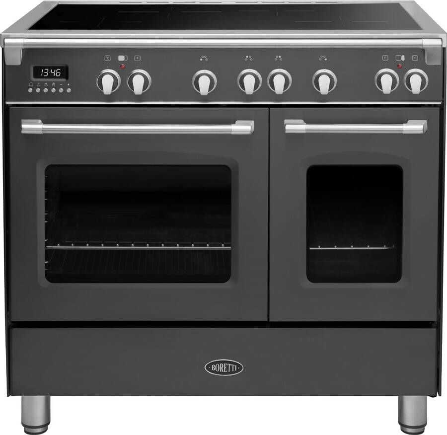 Boretti CFBI902AN2 Inductiefornuis Toscana met Dubbele Oven 90 cm Antraciet