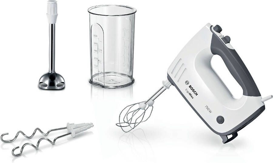 Bosch MFQ37470 ErgoMixx Handmixer 750W Wit