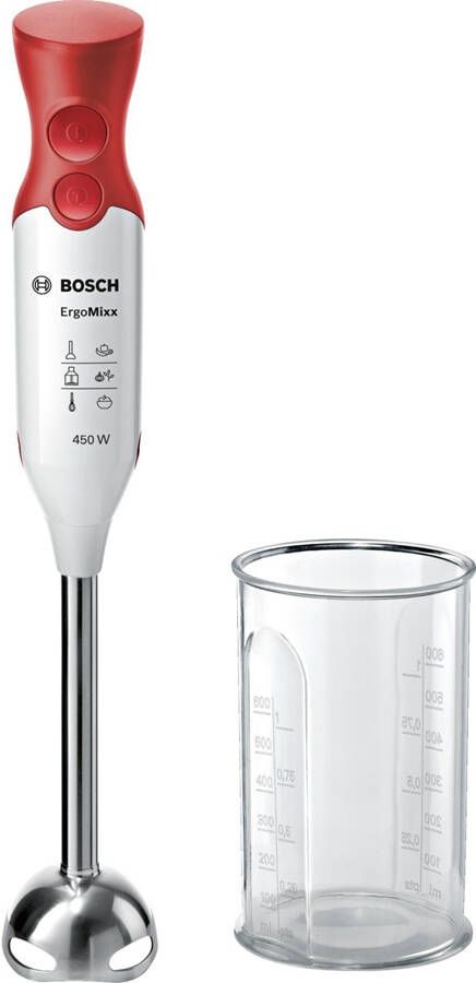 Bosch MSM64110 ErgoMixx Staafmixer 450W Rood Wit