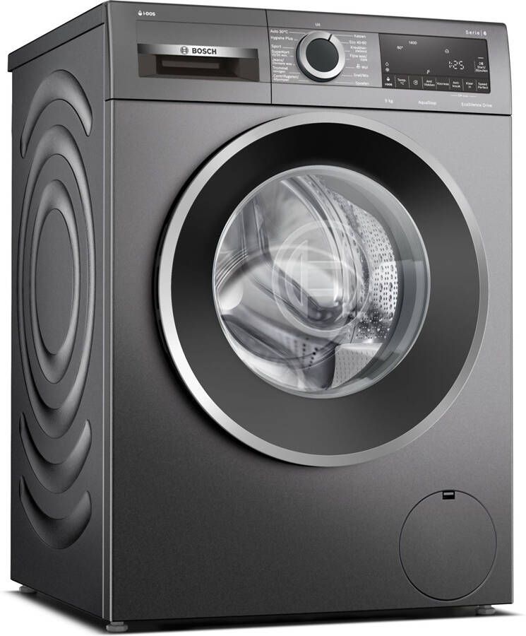 Bosch WGG244AINL wasmachine IDos zwart 9 kg label A