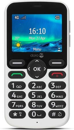 Doro 5860 White Black | Mobiele telefoons | Telefonie&Tablet Bel&SMS | 7322460082055