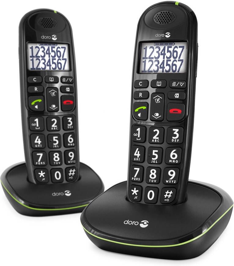 Doro PhoneEasy 110 Duo Zwart | Vaste telefoons | Telefonie&Tablet Bel&SMS | 211-30067