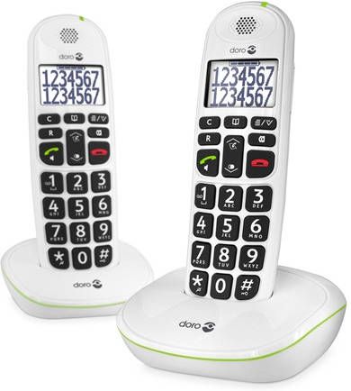 Doro PhoneEasy 110 Duo Wit | Vaste telefoons | Telefonie&Tablet Bel&SMS | 211-30066